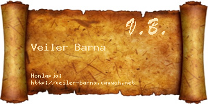 Veiler Barna névjegykártya